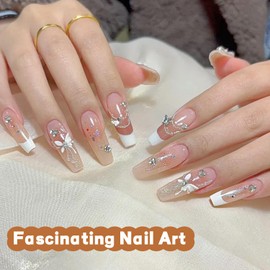 JODSONE 30ML Nail Rhinestone Glue Super Strong Gel Nail Glue for Nail Charm 3D Nails Bling Gel for Decoration Gem Nail Art Jewel Diamonds Cured Need Beauty Gift