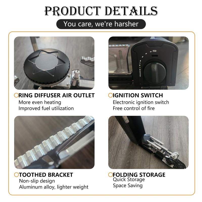 Dawn Deer Portable Cassette Stove With Delicate Storage Bag, Foldable