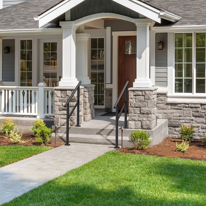 4' Aluminum Handrail, Matte Black