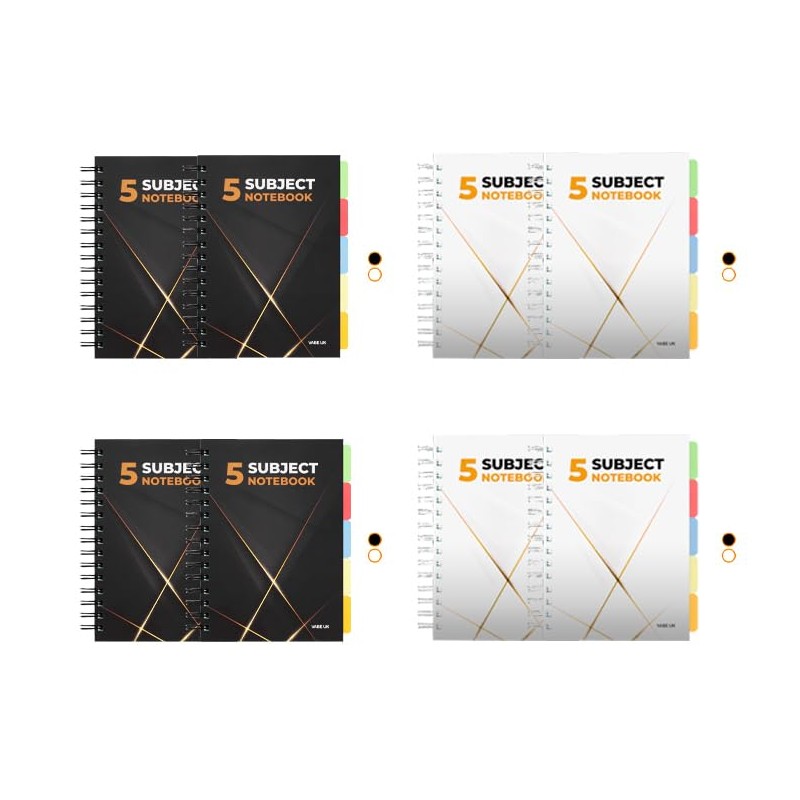 VABE UK A5 Subject Notebook/Project Book - Notebook with 5