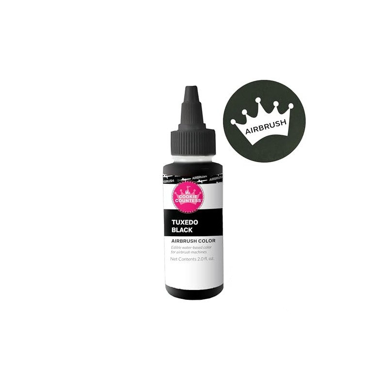 Cookie Countess - Tuxedo Black edible airbrush color 2oz