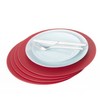 Nikalaz Round Placemats Set (Pack of 4) Recycled Leather Table