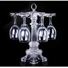 XINDAM 6 Hook Design Tabletop Glass Eiffel Tower Stemware Rack/Rotate
