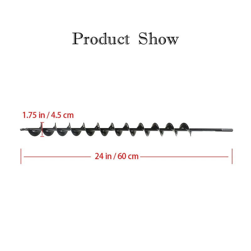findmall Auger Drill Bit - 24 Inch Earth Auger Bit,