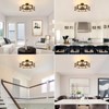 WILON Semi Flush Mount Ceiling Light, Industrial 6 Light Close