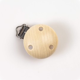 Wooden Clips, Natural, Silky Polished, Diameter 35 mm