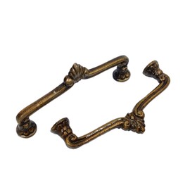 ZAHANAARA Antique Metal Drawer Handle – Shell Motif Pulls for Cabinets, Wardrobes, Drawers, Dressers – Vintage Decorative Furniture Hardware for Kitchen, Bedroom, Living Room, DIY Renovation Projects