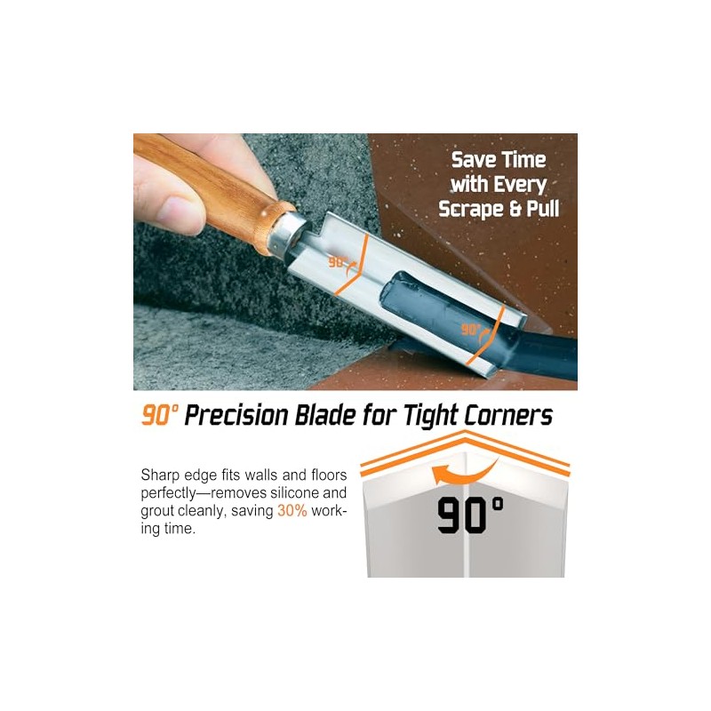 2 PCS Professional Caulk Remover Tool – Heat-Treated Caulking Tool