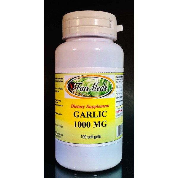 Garlic 1000mg, Cholesterol aid, Made in USA - 100 softgels