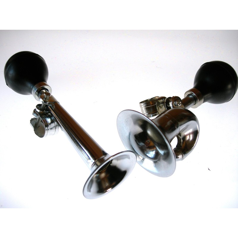 Bugle Horn Swirls & Straight Set of 2 Bicycle Horn Support