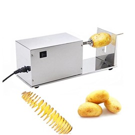 INTSUPERMAI Electric Potato Slicer Machine Twisted Potato Slicer Tornado Potato Slicer Spiral Potato Cutter 110V