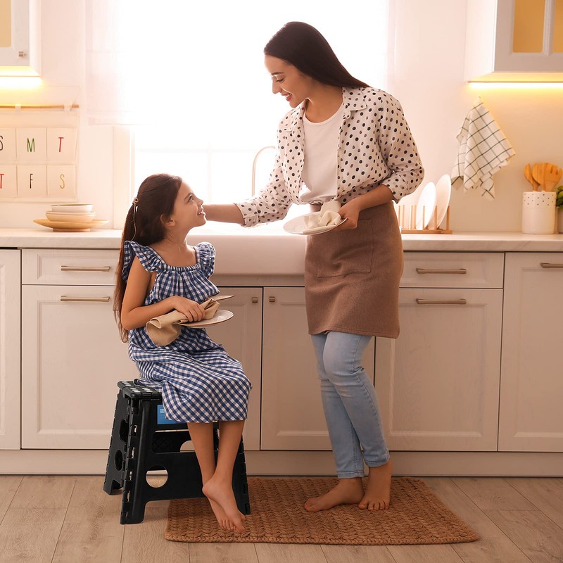 Korpai 13" Folding Step Stool for Adults and Kids Holds