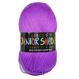 Woolcraft Faircroft Junior Shades DK Knitting Wool Yarn 500g - 718 Purple