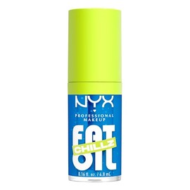 NYX Maquillaje Profesional Fat Oil Chillz, brillo labial tintado vegano, hidratante y brillante - Polar Peppermint (Azul Claro)