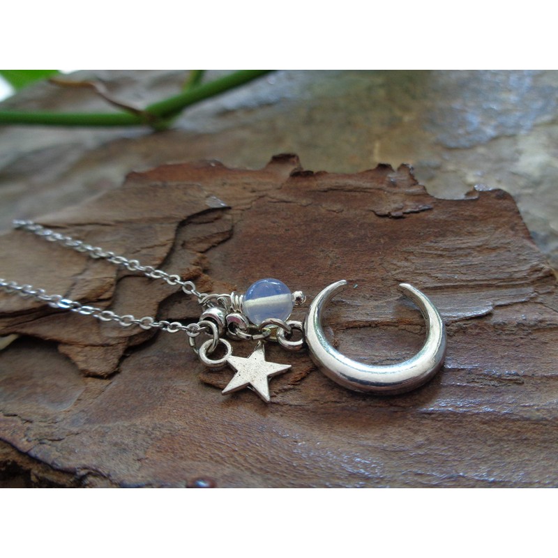 Luna – delicate moon, moonstone and tiny stars. Wonderful, delicate