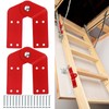 Tandefio 2 Pcs Attic Ladder Hinge Replacement Kit Herringbone Ladder