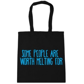 Hippowarehouse Some people are worth melting for Tote Shopping Gym Beach Bag 42cm x38cm, 10 litres