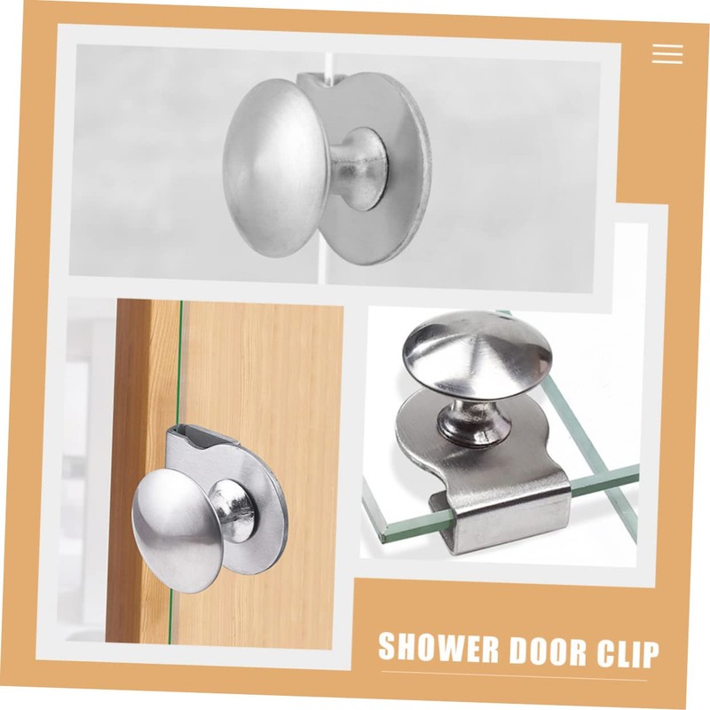 Gadpiparty 2pcs Glass Door Handles Durable Pull Clamp for Kitchen