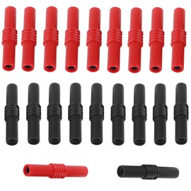20PCS 4mm Female Banana Plug Jack Socket Connectors Banana Socket Connectors Insulated Jack Connectors for 4MM Banana Plug Extension Adapters(10Red+10Black)