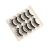 Baluue 5pairs Thick Exaggerated Faux Eyelashes Soft Fiber Artificial Lashes