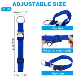 PATIKIL Add A Bag Luggage Straps, 2 Pcs Adjustable Suitcase Belt, Travel Accessories Metal Buckle for Connecting Your Luggage Jacket Blue