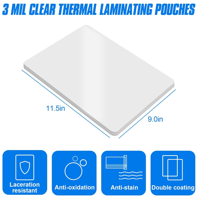 HERKKA 200 Pack Laminating Sheets, Holds 8.5 x 11 Inch