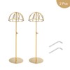 uxcell 2Pcs Stainless Steel Hat Display Stand 12" to 24"