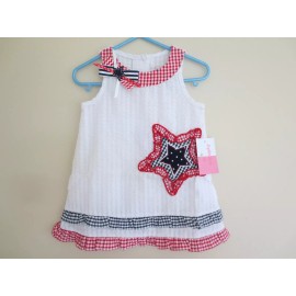 Sophie Rose NEW Girl Toddler 18 Months SOPHIE ROSE Seersucker Dress Red White Blue 4th July