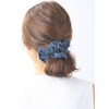VINGTAINE HS-95-IG Denim Fringe Scrunchie Hair Accessories, Indigo