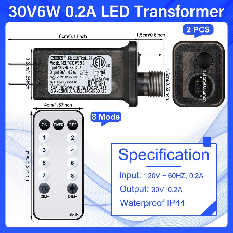 Moukeren 2 Pcs Class 2 Power Supply 30v LED Transformer