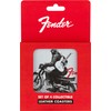 Fender Vintage Ads 4-Pack Coaster Set Bundle with Picks