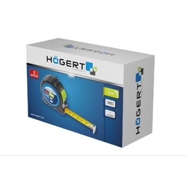 Högert Technik - Professional Maßband 8m - kompaktes, universell einsetzbares Bandmaß - praktischer Gürtelclip - 0,11 mm dickes elastisches Stahlband - automatischer Bandaufrollmechanismus