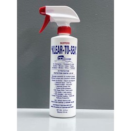 Klear-to-Sea Cleaner & Preserver Spray, 474 ml – Anti-Fog, UV Protection, and Anti-Static Formula for Marine Windscreens, Vinyl, and Plastics
