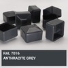 SKIR'CO Fence Post Caps Square 40 x 40 mm Grey