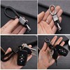 Frdelma Braided Leather Keychain, 2 Pieces Braided Car Key Fob