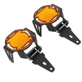 Majatou Motorcycle LED Fog Light Protector Guards, Aluminum Motocycle OEM Fog Lamp Guard Protective Cover LED Lamp Protector Fit for R1200GS/R1250GS Adventure LC (Orange)
