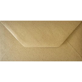 DL - Long 110mm x 220mm Brown Recycled Kraft Fleck Envelopes x 12