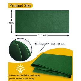 Green Felt Fabric 72" X 36"(1 Yard) Large Felt Sheets Stiff Craft Felt by The Yard for DIY Crafts Letter Coaster Flower Ornament Sewing Party Decoration Christmas Supplies Nonwoven (Hunter Green)