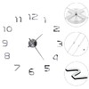 vidaXL 3D Wall Clock Modern Design 100cm XXL Silver Home