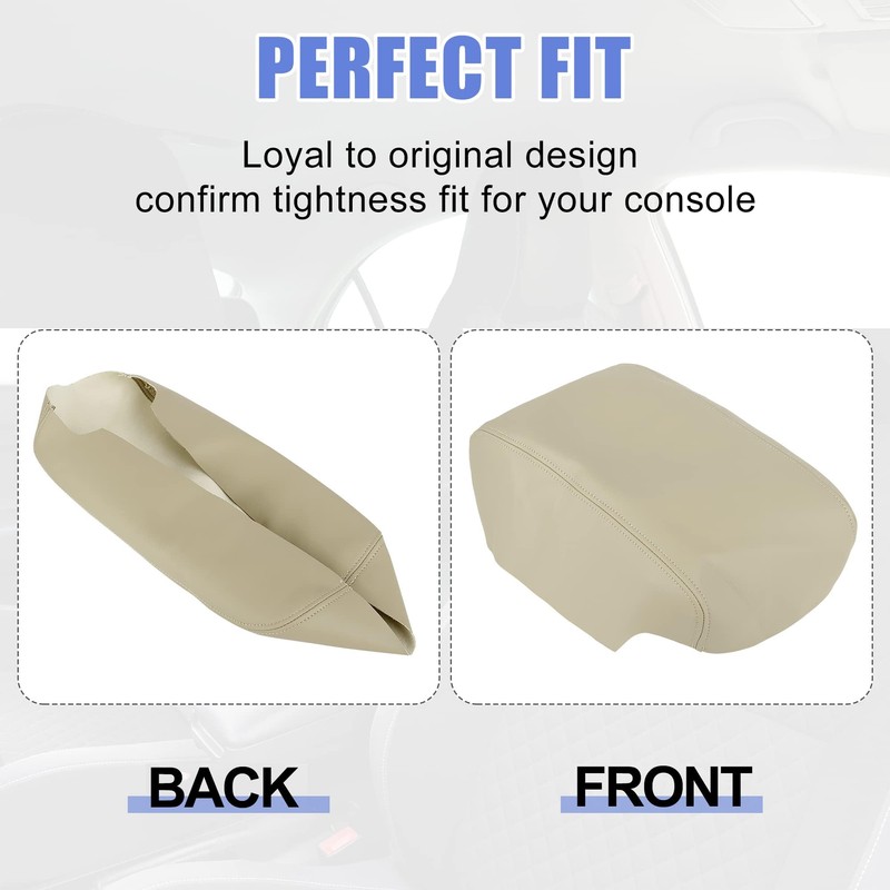 Auto-Mittelkonsolenbezug, Armlehne, Sitzkastenbezug, Ersatz-Mikrofaser-Leder, für Toyota Avalon 2005–2012, Armlehnendeckel nicht