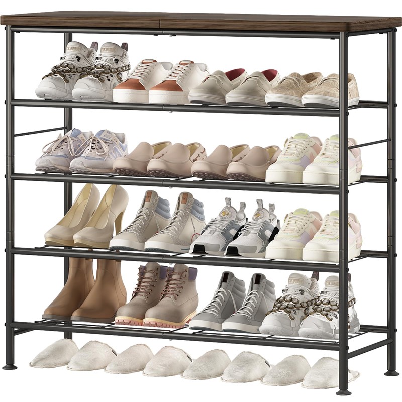SUOERNUO Shoe Rack Organizer 5 Tier for Closet Entryway Free