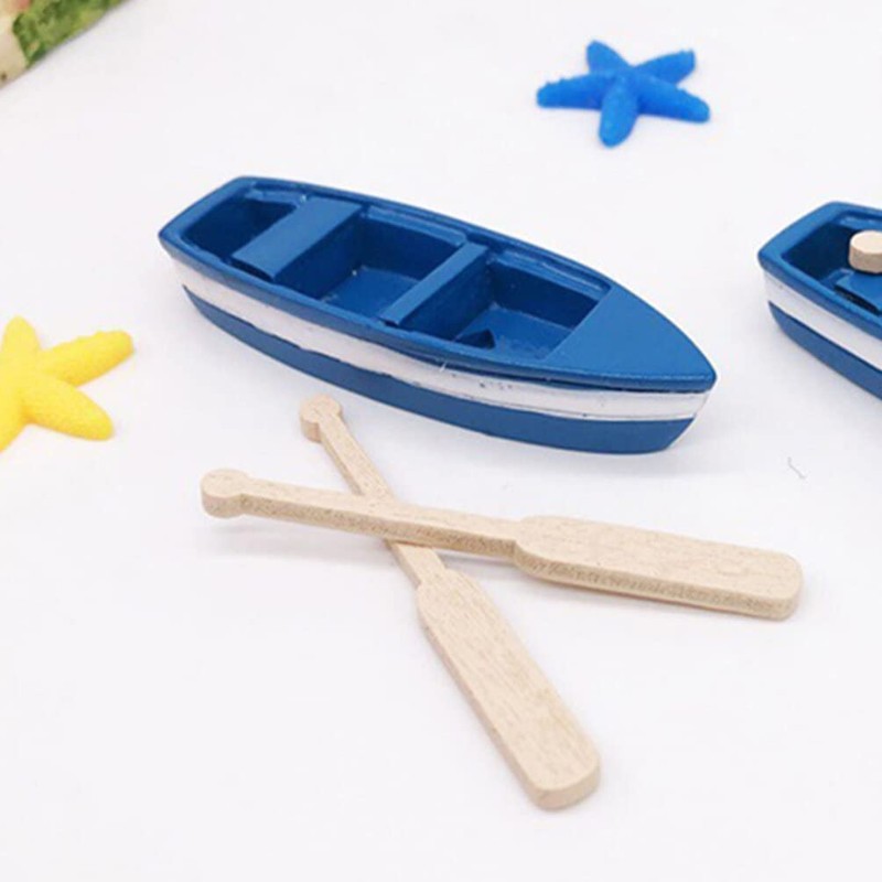 STOBOK 7 Sets Mini Rowing Boats in Beach Style Miniature