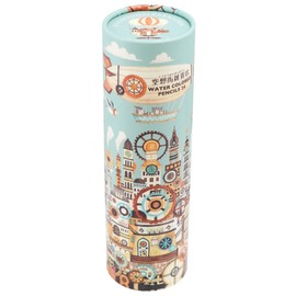 Sakura Crepas EPY24KE-B Watercolor Pencil, 24 Colors, Gigacity Gear Store, Water Brush Included