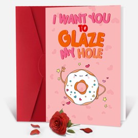 Beixian Happy Valentines Day Card Gifts for Him Her, Cute Anniversary Birthday Cards for Husband Form Wife, Funny Valentines Day Card for Boyfriend