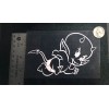 Unbranded Hot Stuff Little Devil WHITE vinyl decal for car