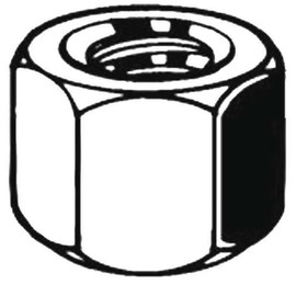 Hex Nut, 1-1/8"-12, Steel, Grade 8, Black Oxide, 1-7/64 in Ht