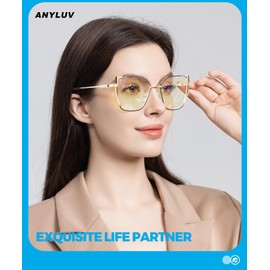 ANYLUV Blue Light Glasses Women Blue Light Glasses for Women Trendy Blue Light Blocking Eyes Protection Computer Screen