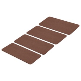 PATIKIL 12 x 5 Inch Felt Bag Base Shaper, 4pcs Bag Bottom Pad Organizer Insert Rectangle Liner Board for Purse Handbag Tote Travel Bag Canvas Cosmetic, Coffee