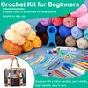 75 Pcs Crochet Kit for Beginners, Crochet Yarn, Knitting Kit