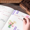 Jortmrd Set of 70 Wooden Vintage Letters Stamp with Numbers